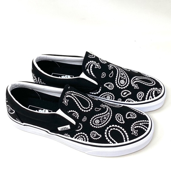 VANS Classic Slip On Peace Black Canvas Shoes Men’s Size Sneakers VN0A5JMHB0E - Picture 4 of 10